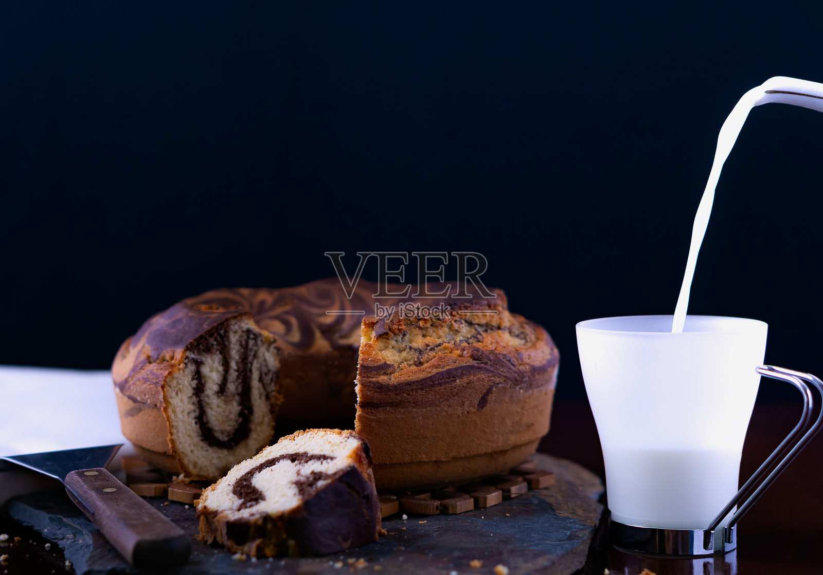 自制大理石磅饼照片摄影图片