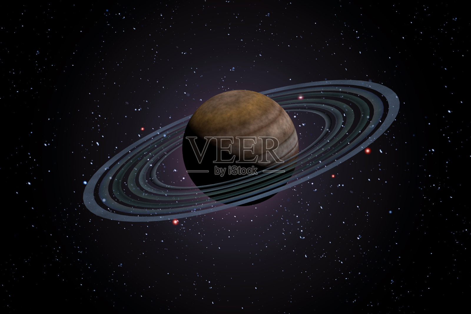 行星土星星系3D插图照片摄影图片