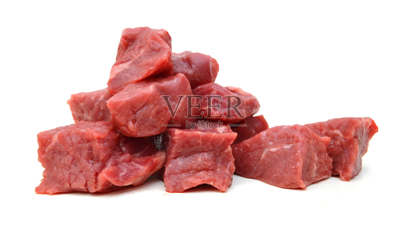 生牛肉孤立在白色照片摄影图片