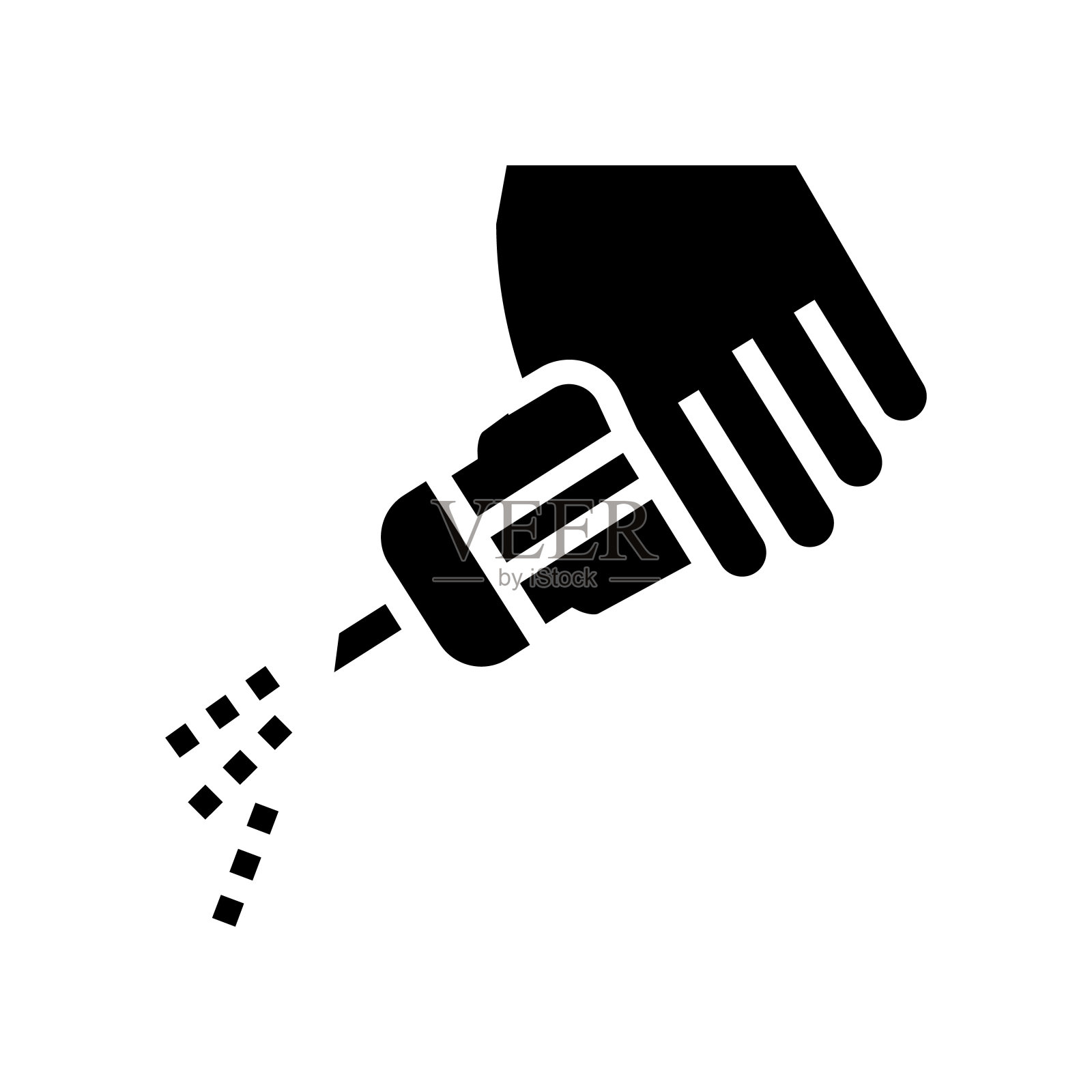 手盐盘符号图标矢量插图插画图片素材