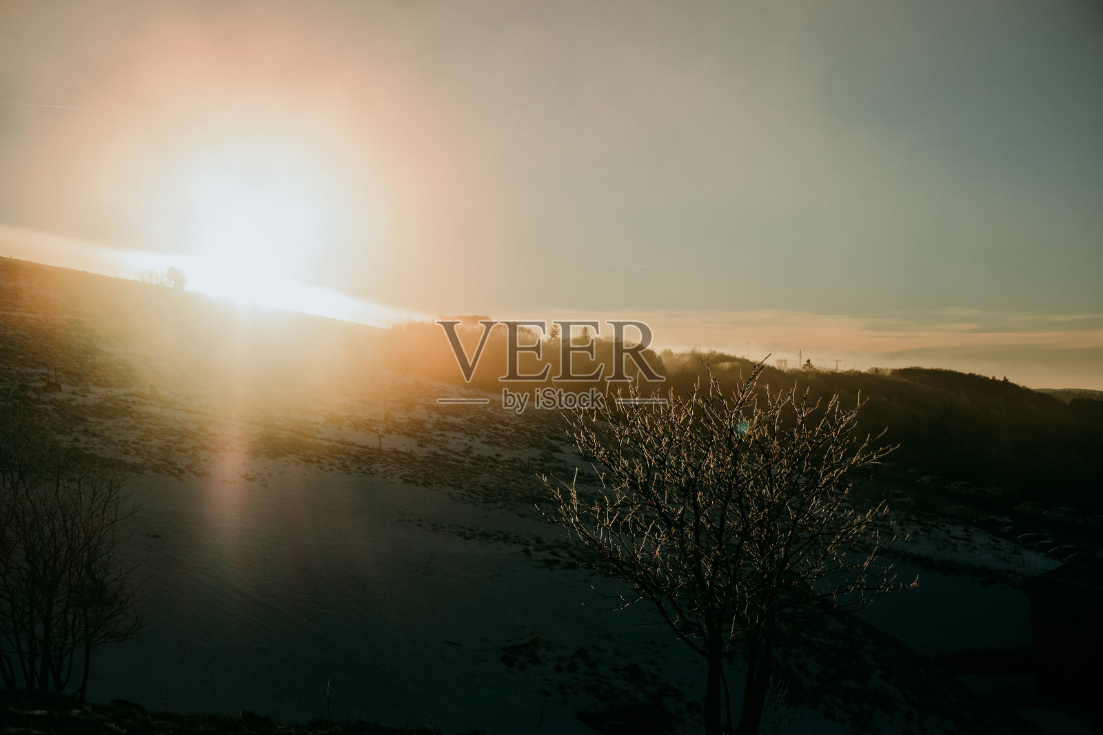 法国孚日的日落照片摄影图片