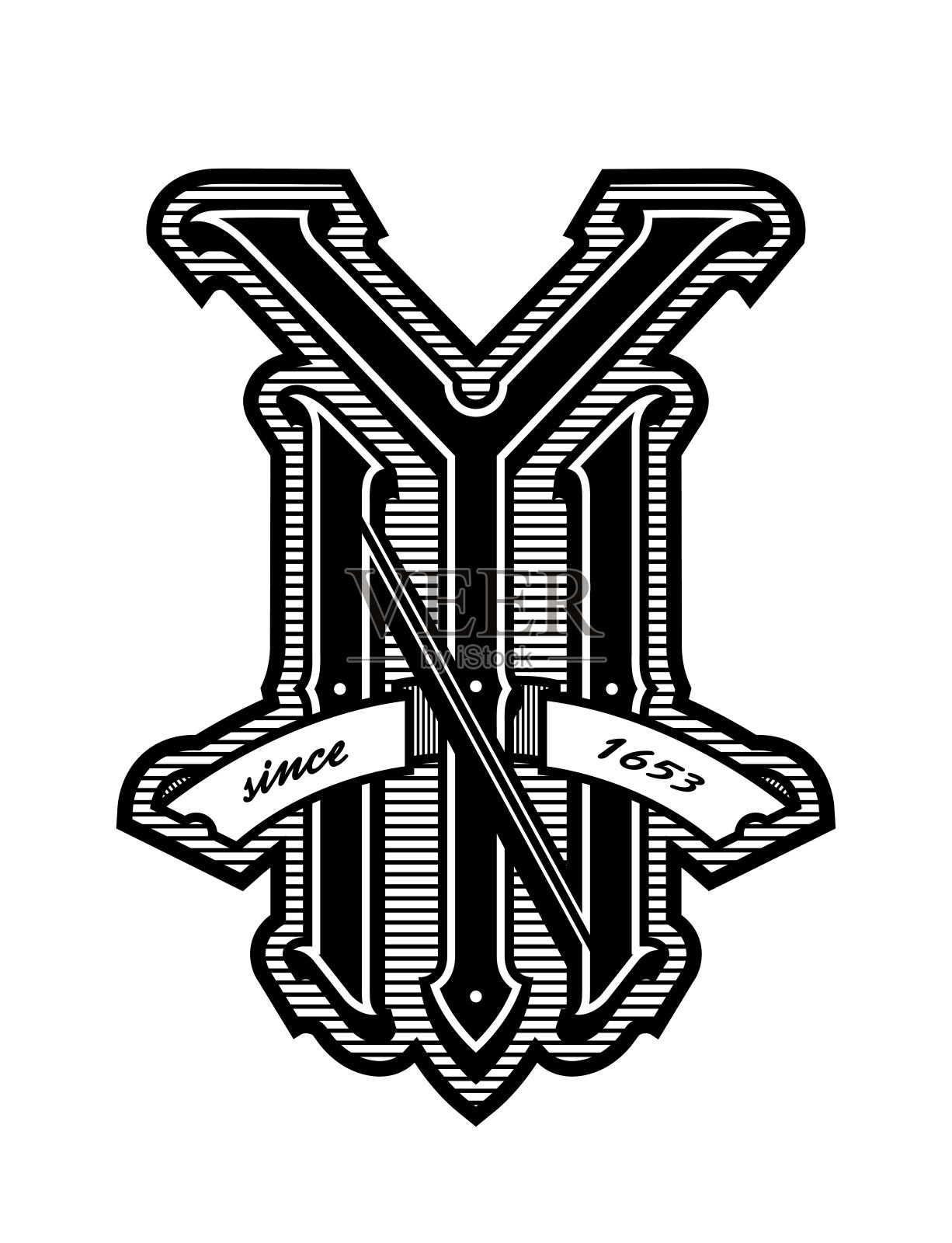 纽约市徽,复古风格。矢量插图。插画图片素材