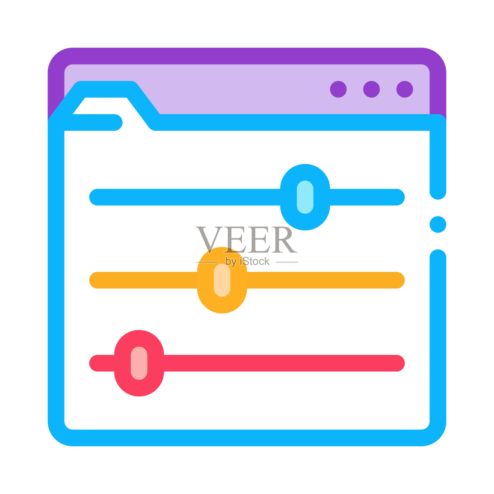 颜色RGB设置图标矢量轮廓插图图标素材