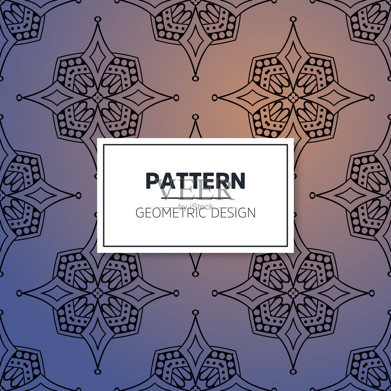 豪华装饰曼陀罗设计背景插画图片素材