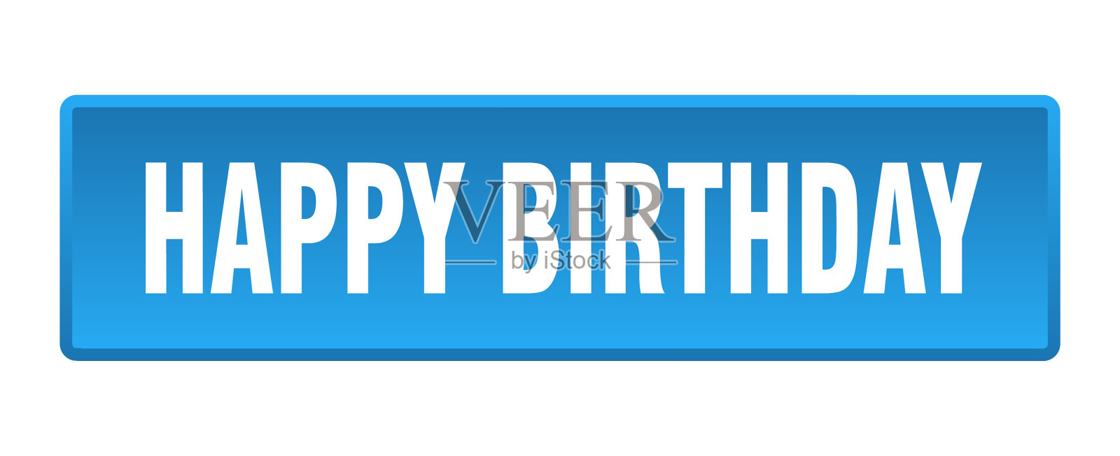 生日快乐按钮生日快乐正方形蓝色插画图片素材