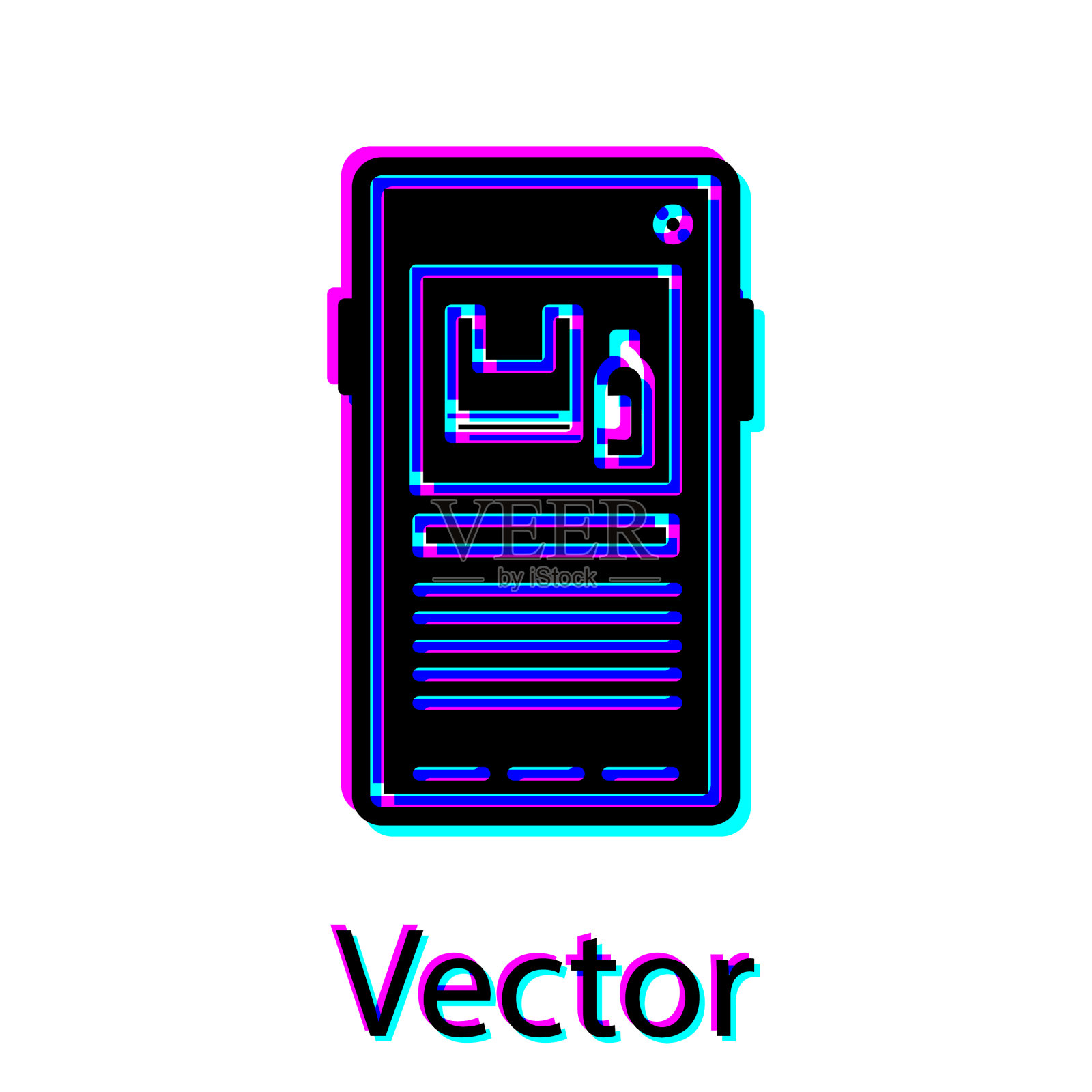 黑色停止塑料污染图标隔离上插画图片素材