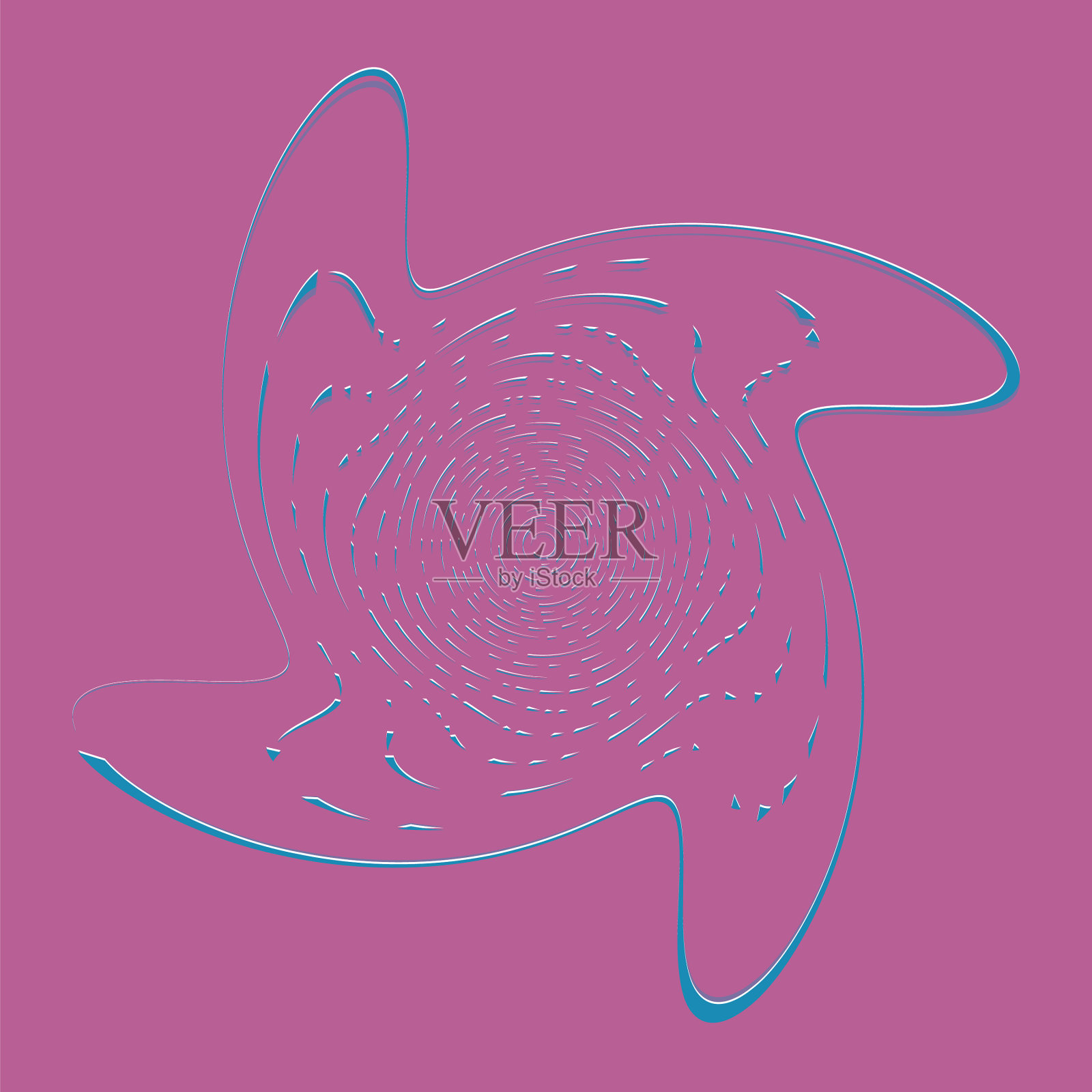 双音卷曲线圈旋转蜗壳形状缠绕插画图片素材