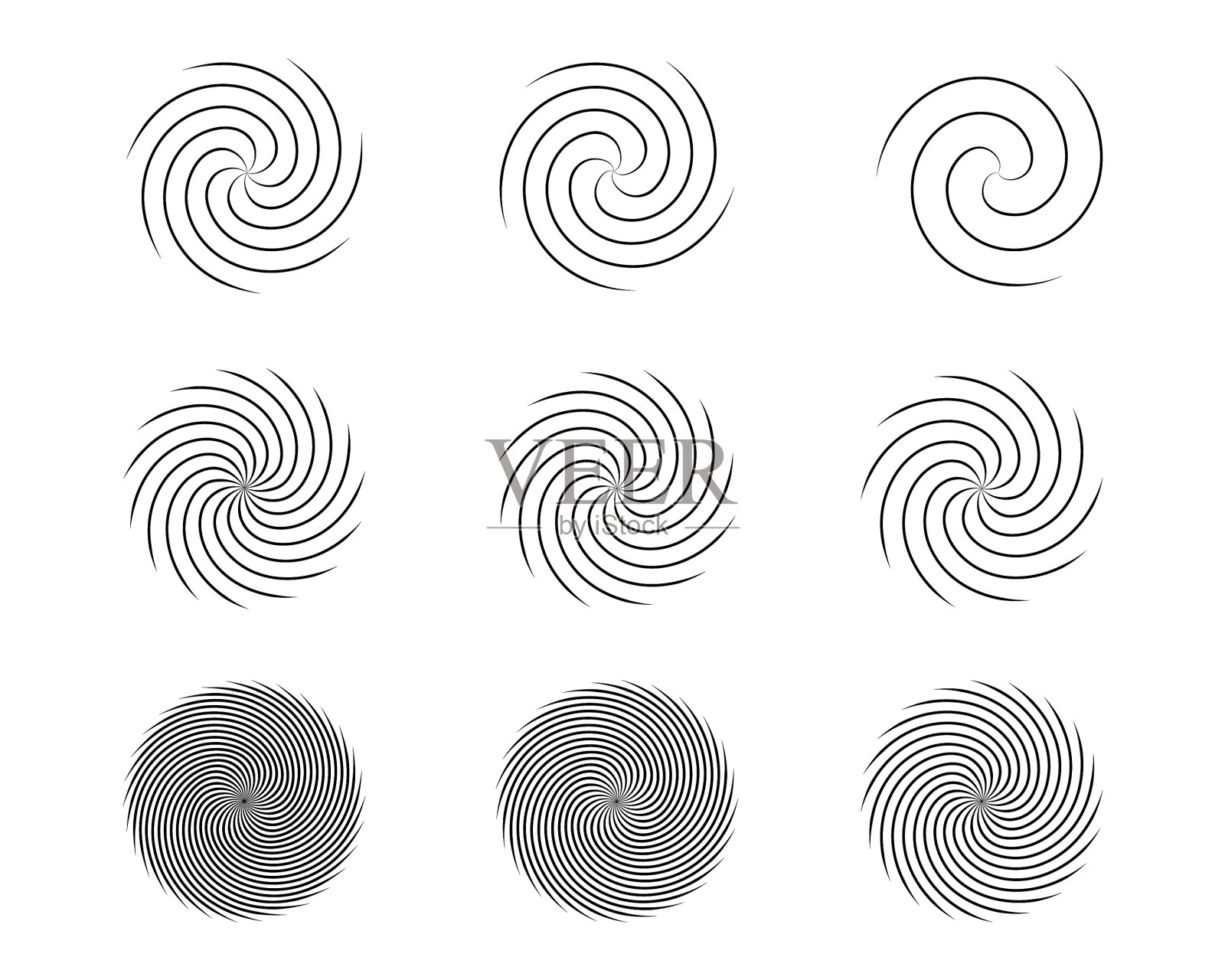螺旋和旋流运动扭线设计插画图片素材