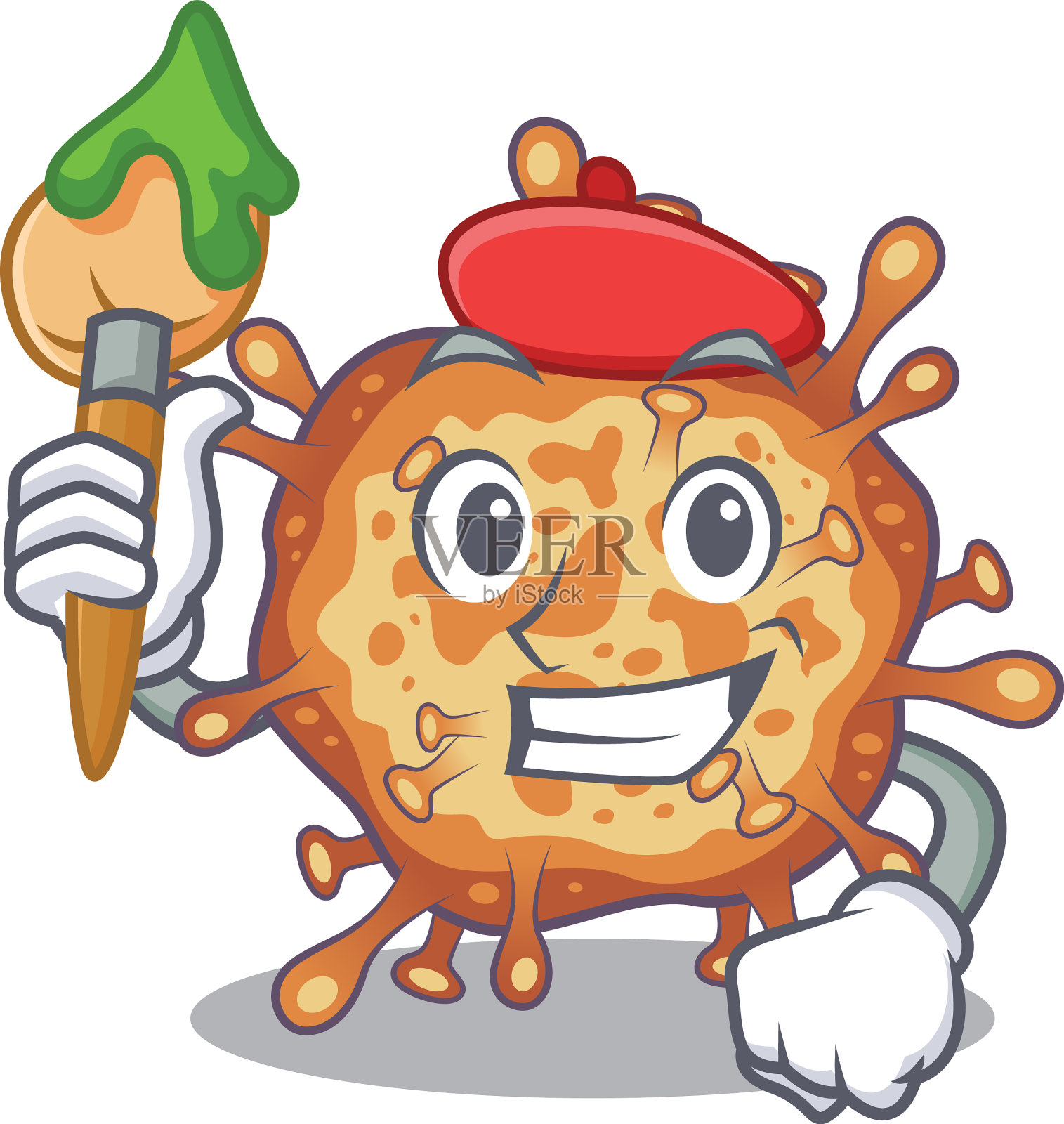 才华横溢的复古病毒电晕艺术家设计元素图片