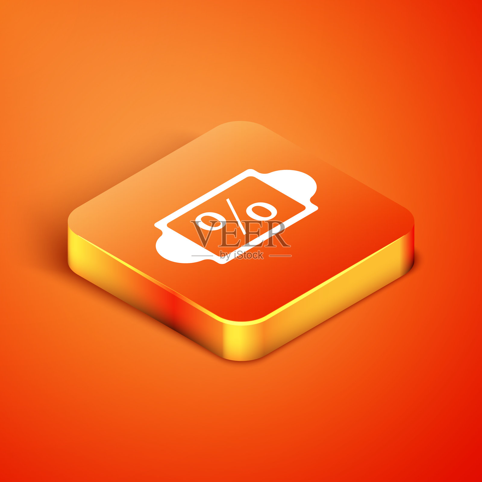 等距折扣百分比标签图标孤立插画图片素材