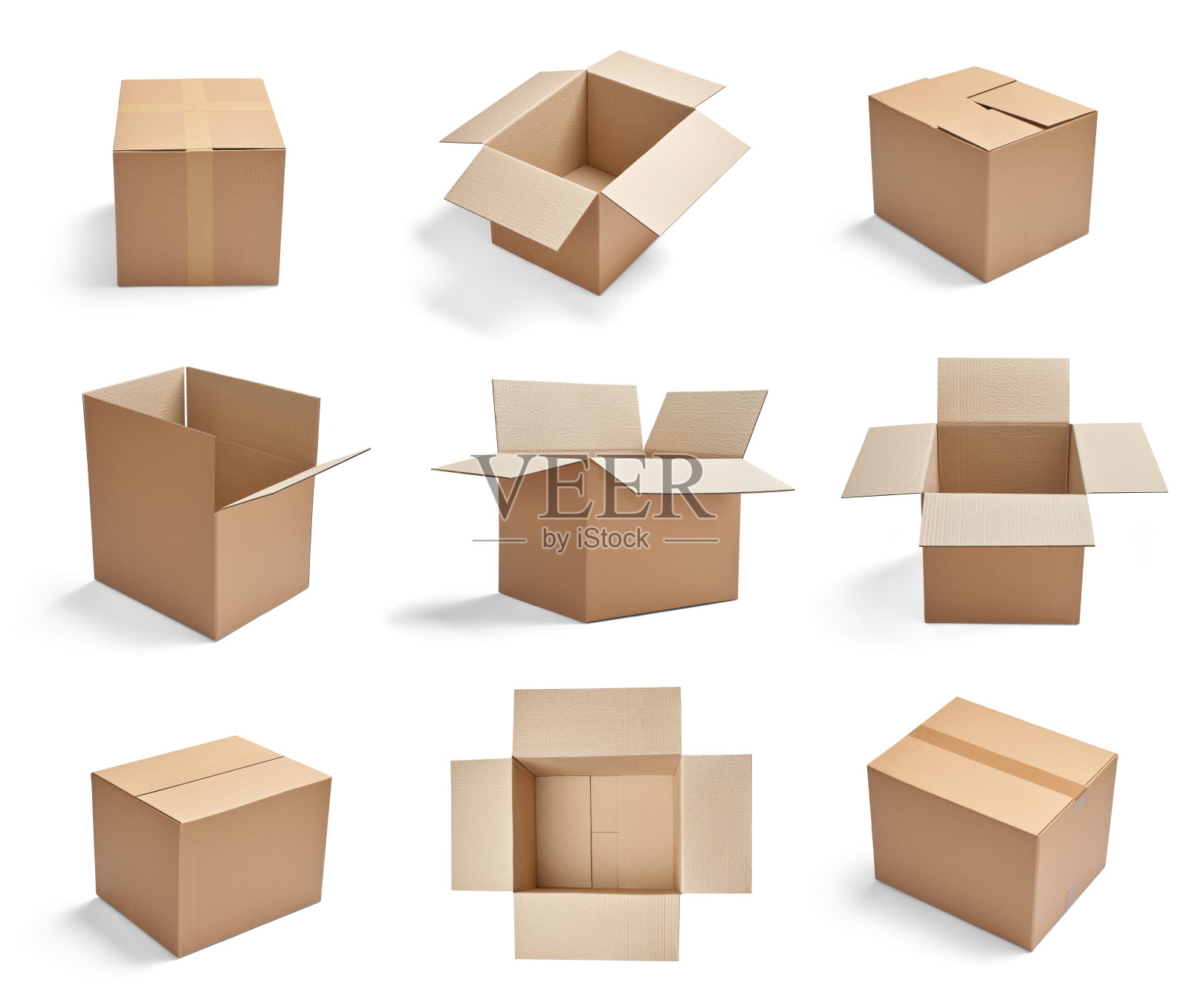 纸箱包装投递,纸板箱堆叠照片摄影图片