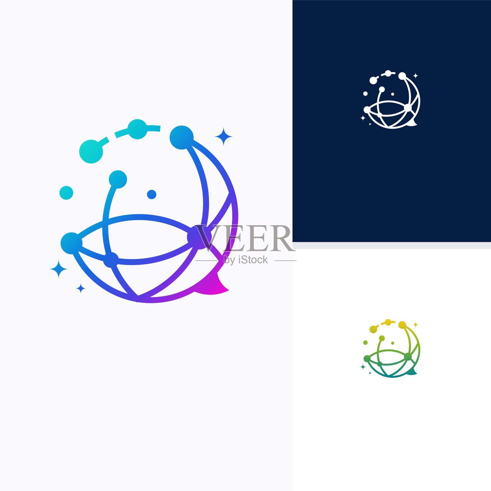 星球咨询标志设计矢量,咨询地方标志模板,星球标志模板设计元素图片