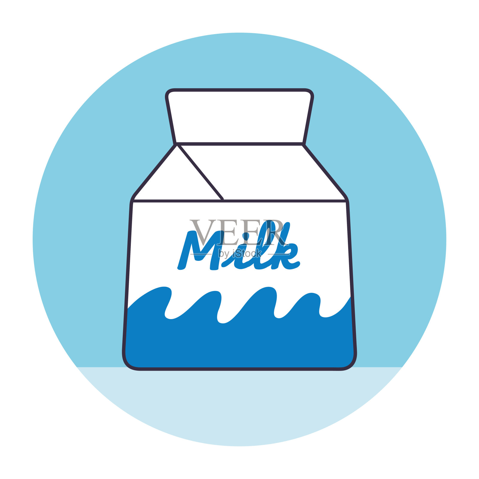 牛奶盒插画图片素材