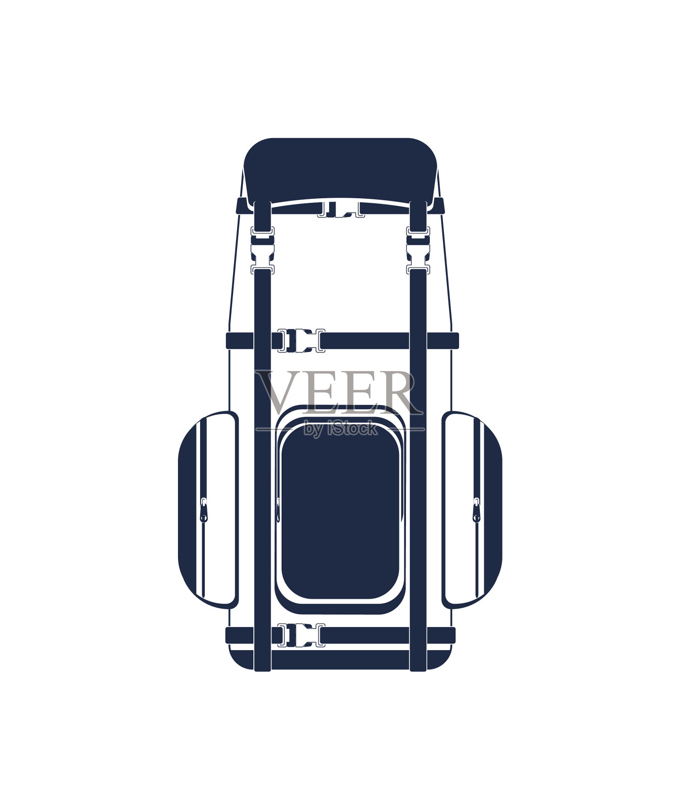 野营背包孤立图标设计元素图片