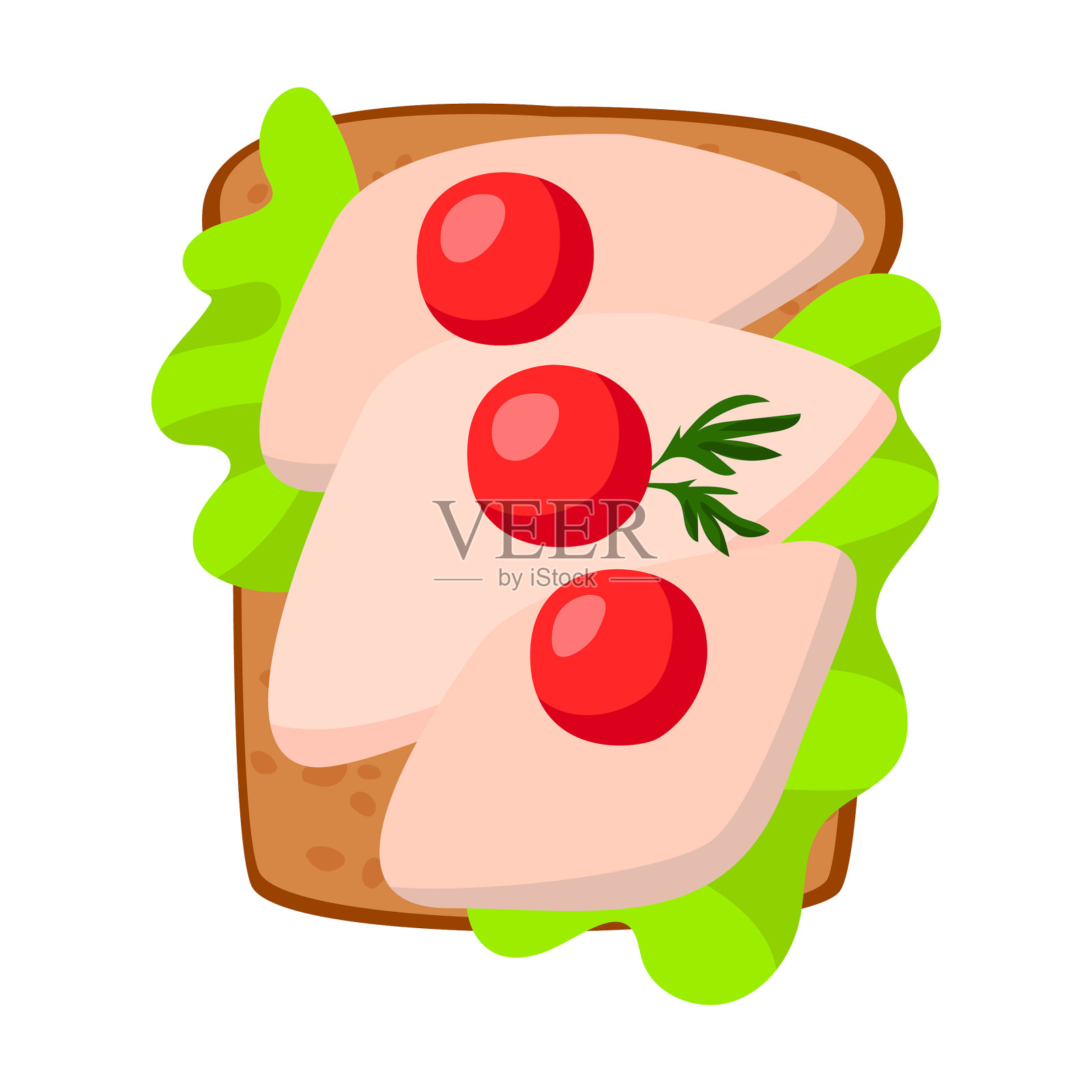 吐司图标卡通图标隔离上插画图片素材