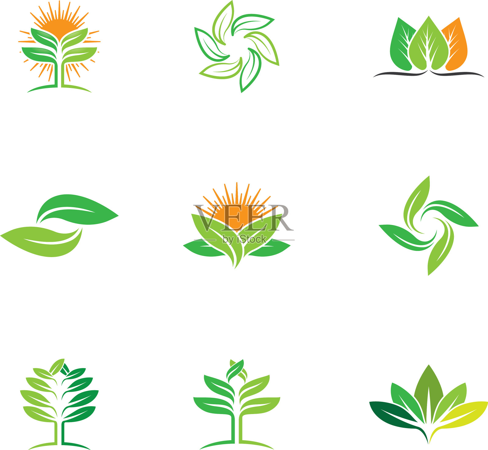 叶子象征图标插画图片素材