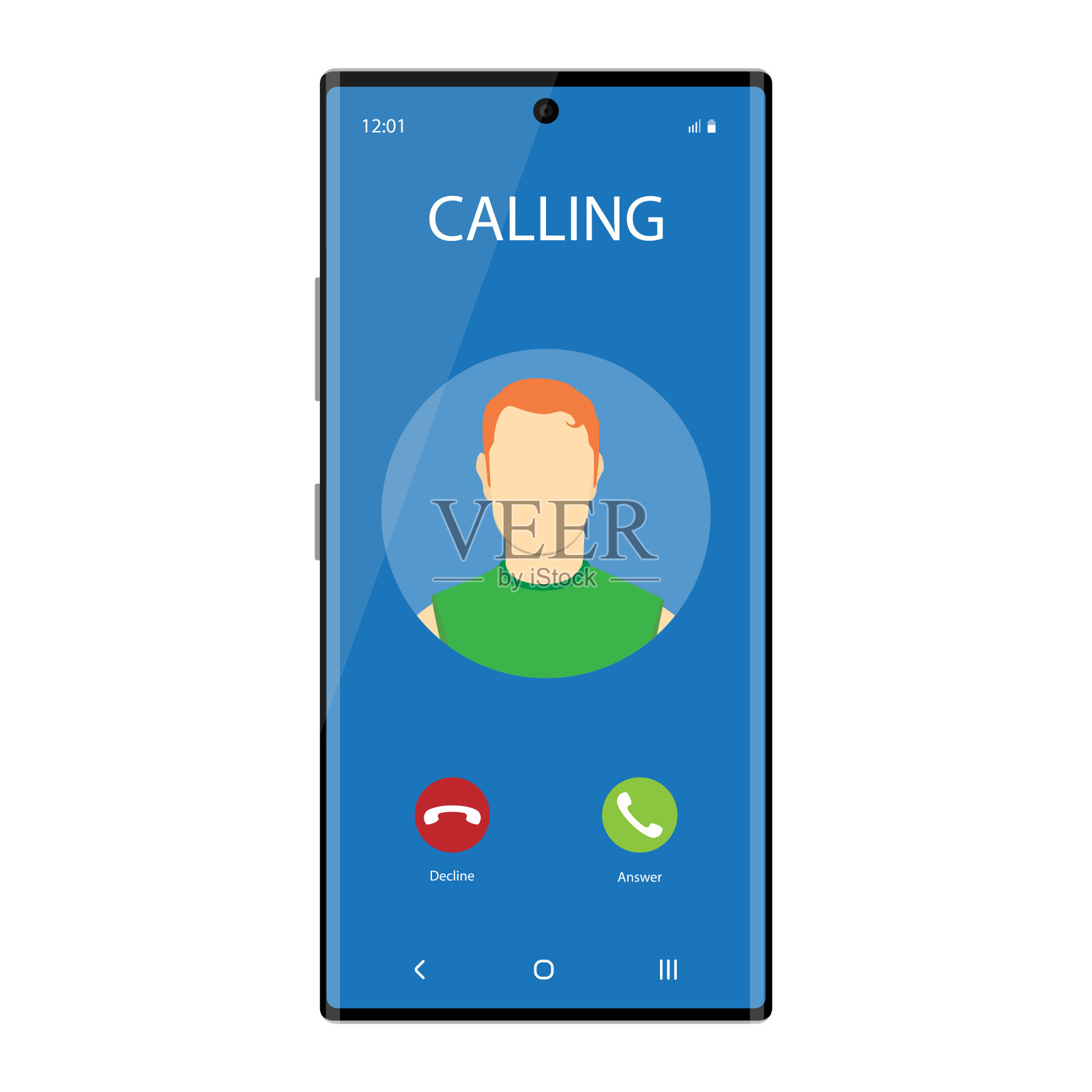 智能手机来电屏幕用户插画图片素材