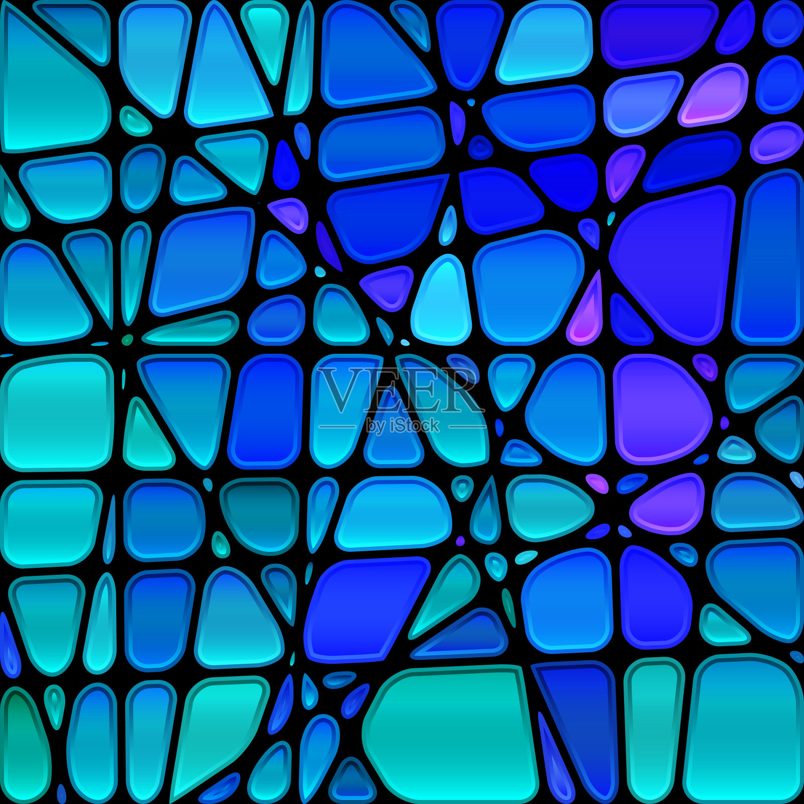 抽象矢量彩色玻璃马赛克背景插画图片素材
