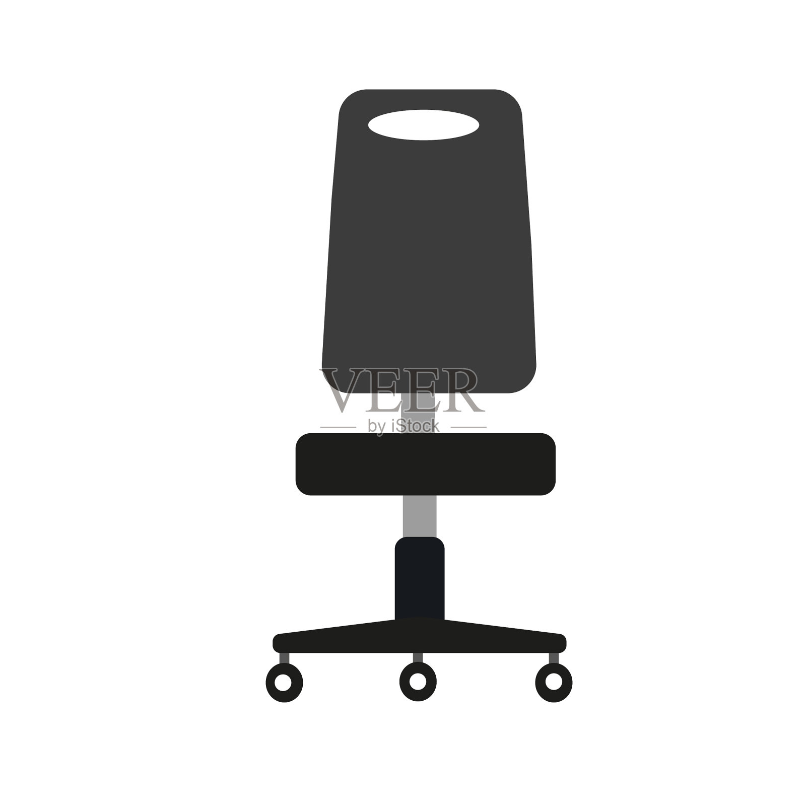 白色背景上的办公家具插画图片素材