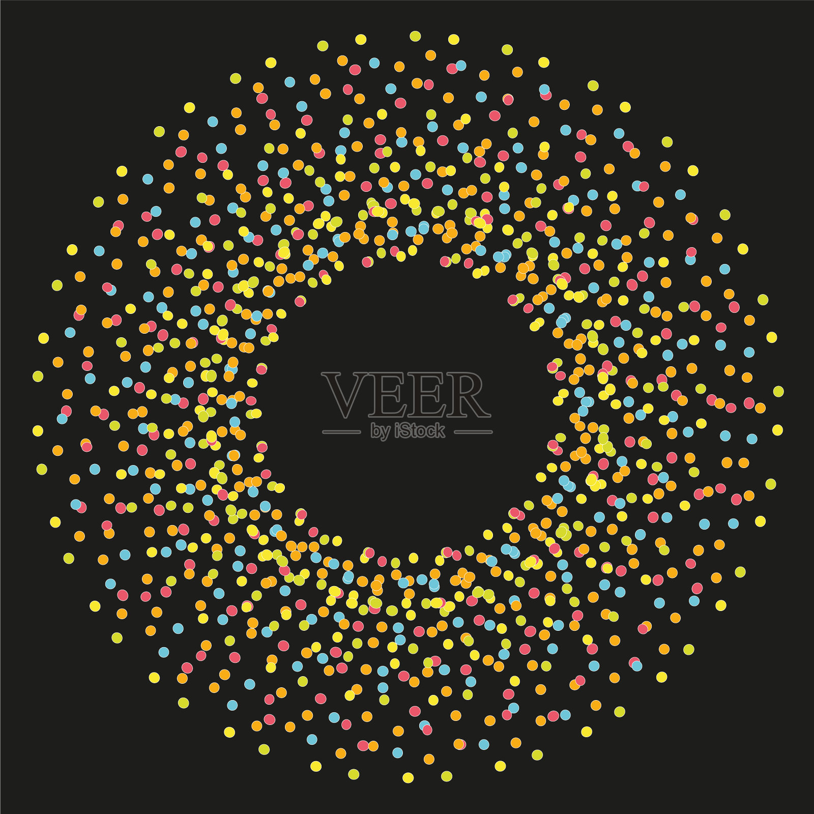 抽象背景与圆散景灯插画图片素材