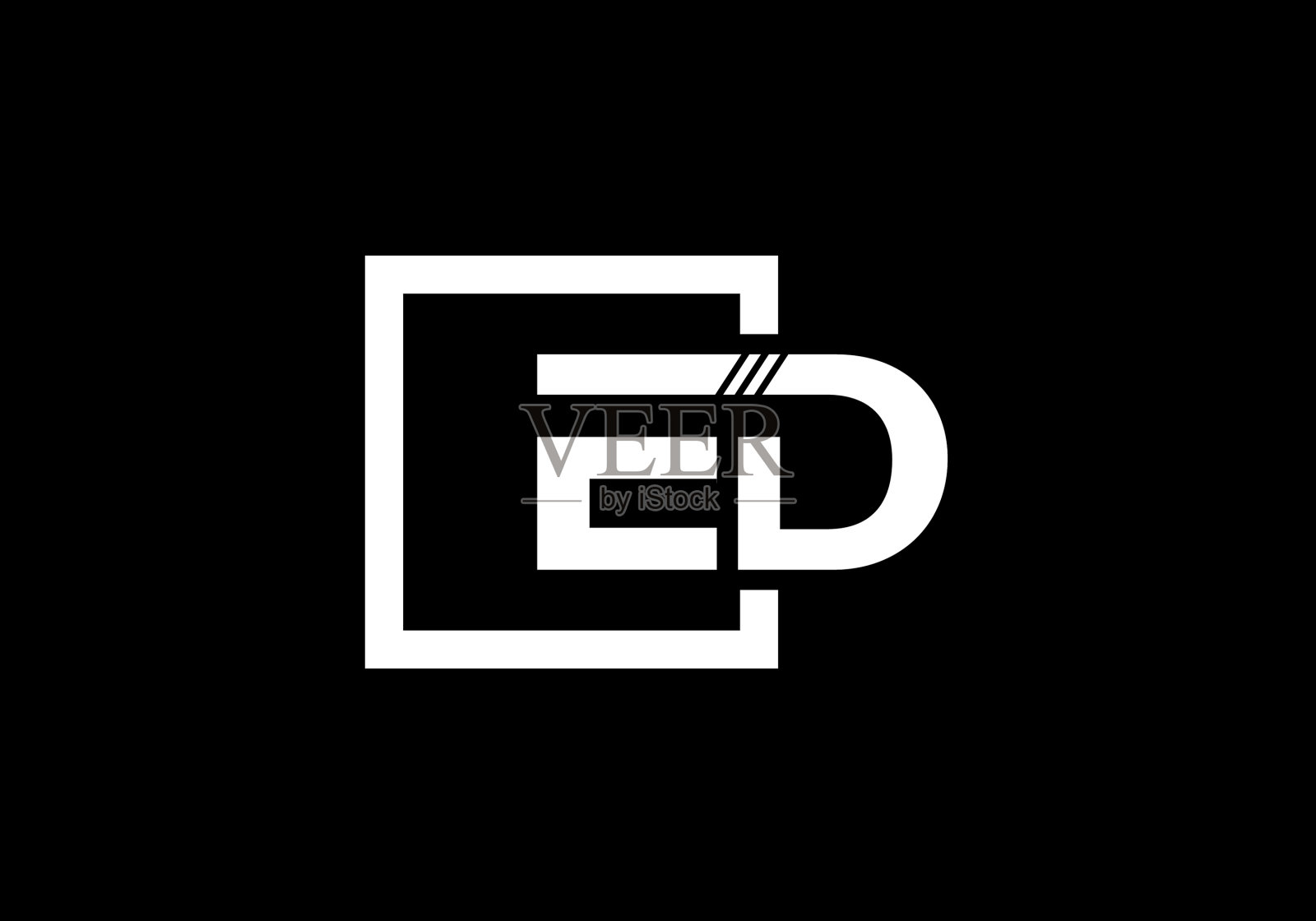 E首字母logo设计图形模板插画图片素材