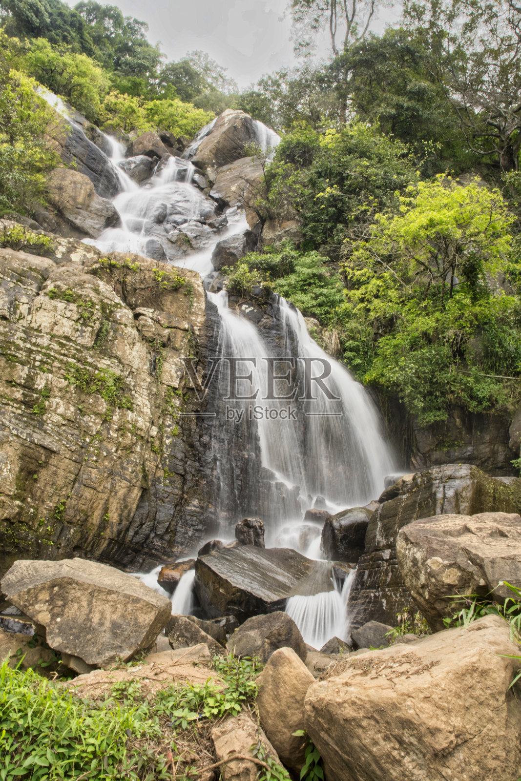 卡斯卡达和努瓦拉·埃利亚,斯里兰卡。照片摄影图片