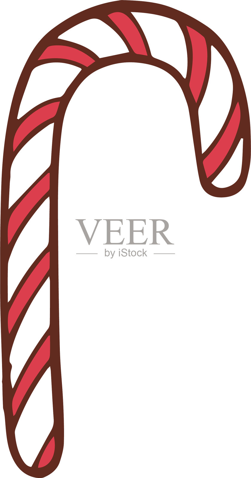 条纹糖果棒图标手绘风格设计元素图片