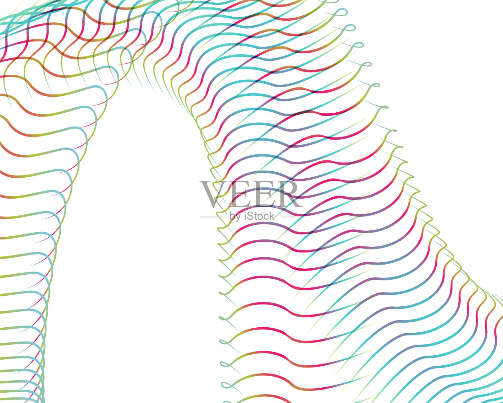 摘要背景混合波线设计插画图片素材