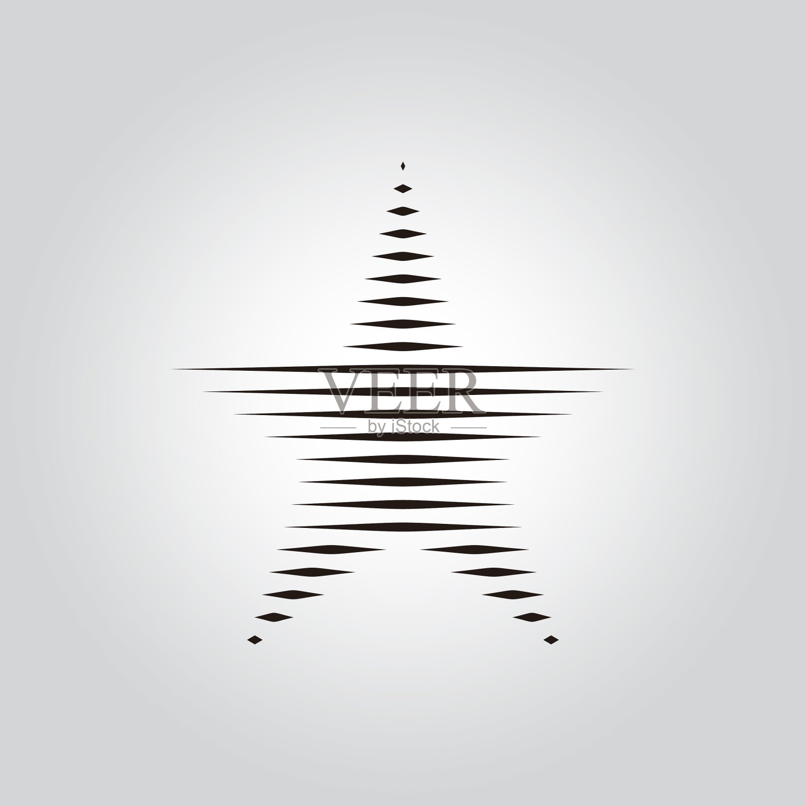 星星标志模板设计孤立在银色插画图片素材