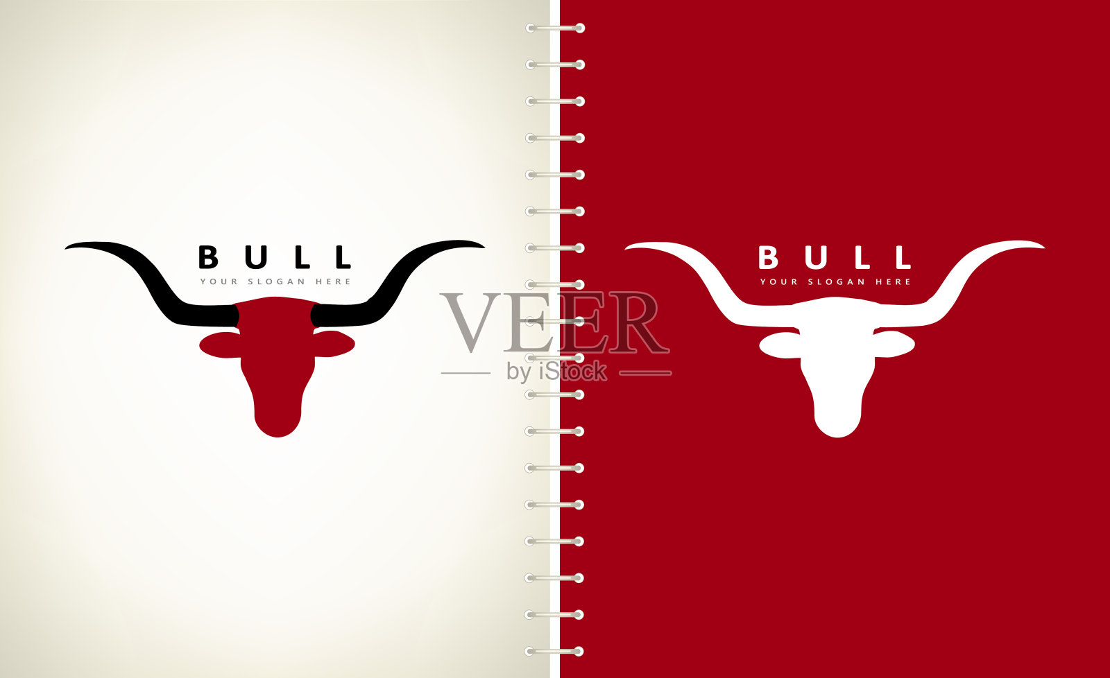 牛头矢量设计插画图片素材