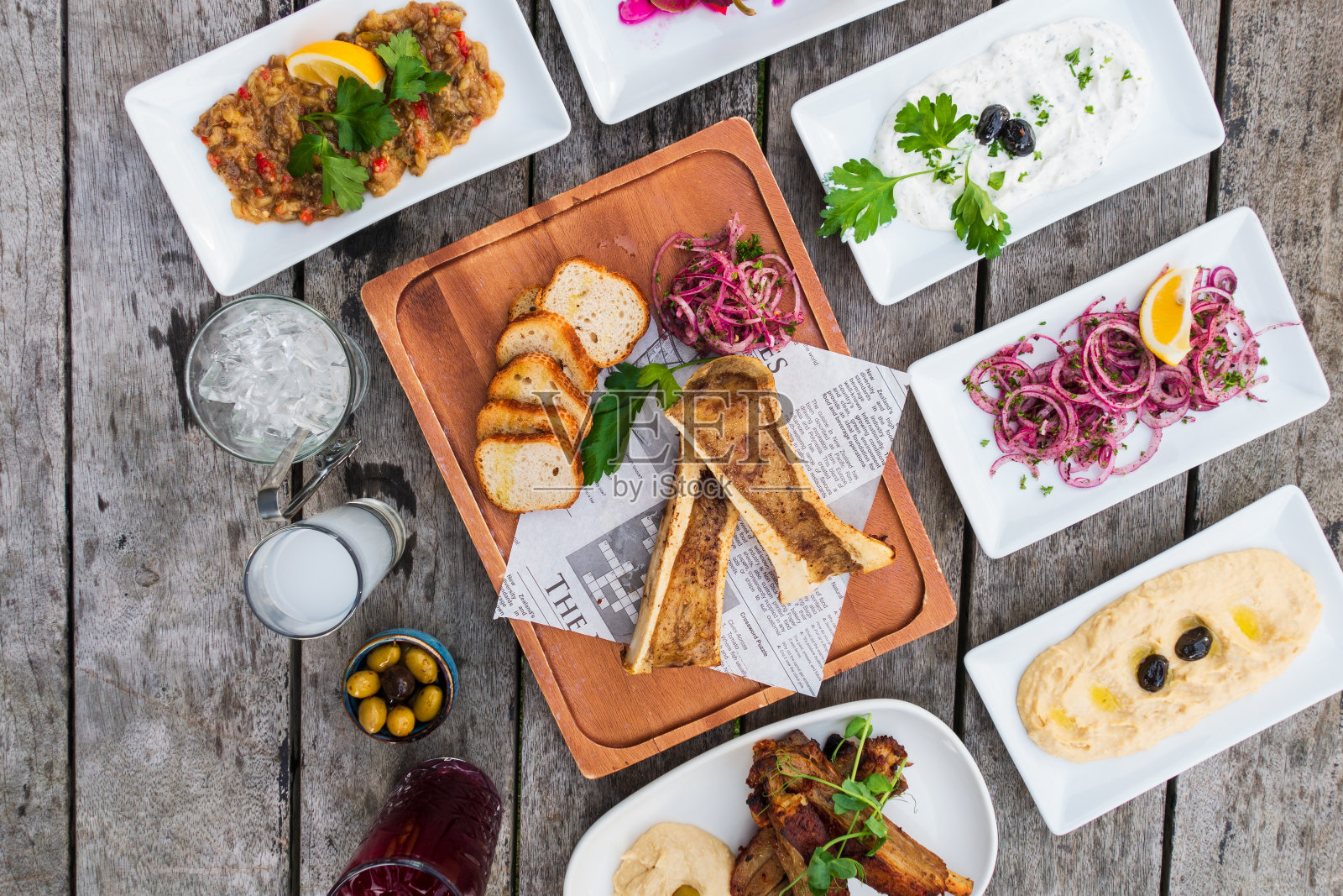 土耳其的开胃菜。照片摄影图片