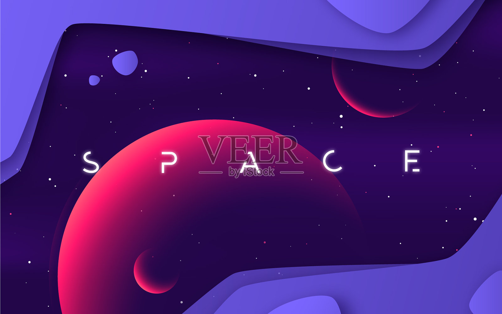 外层空间主题背景插画图片素材