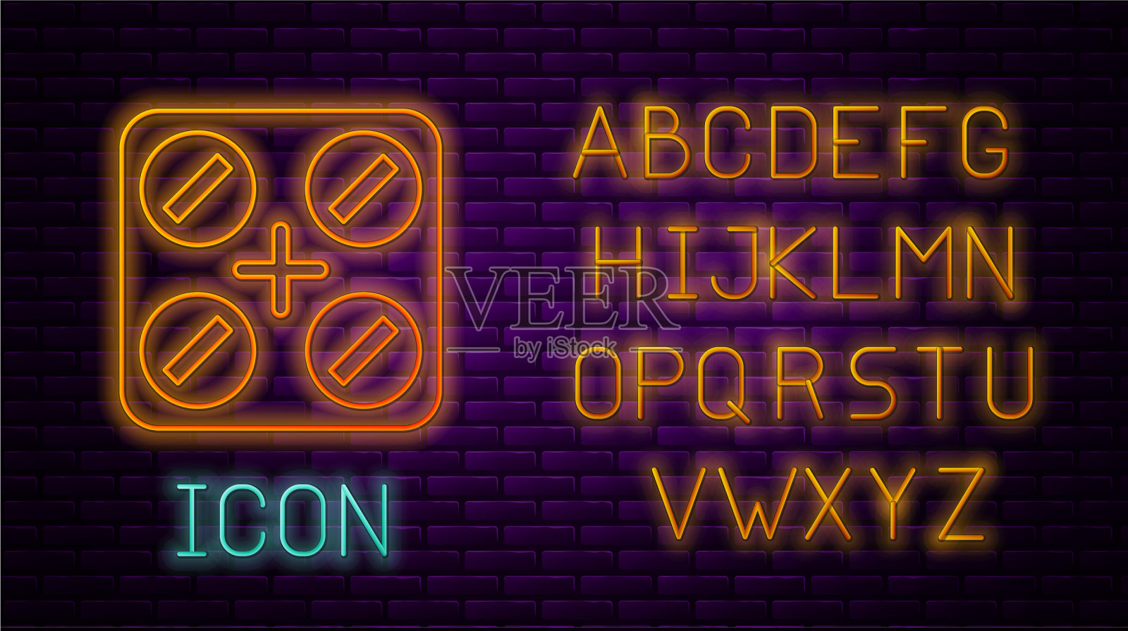 发光的霓虹线大麻药或者插画图片素材