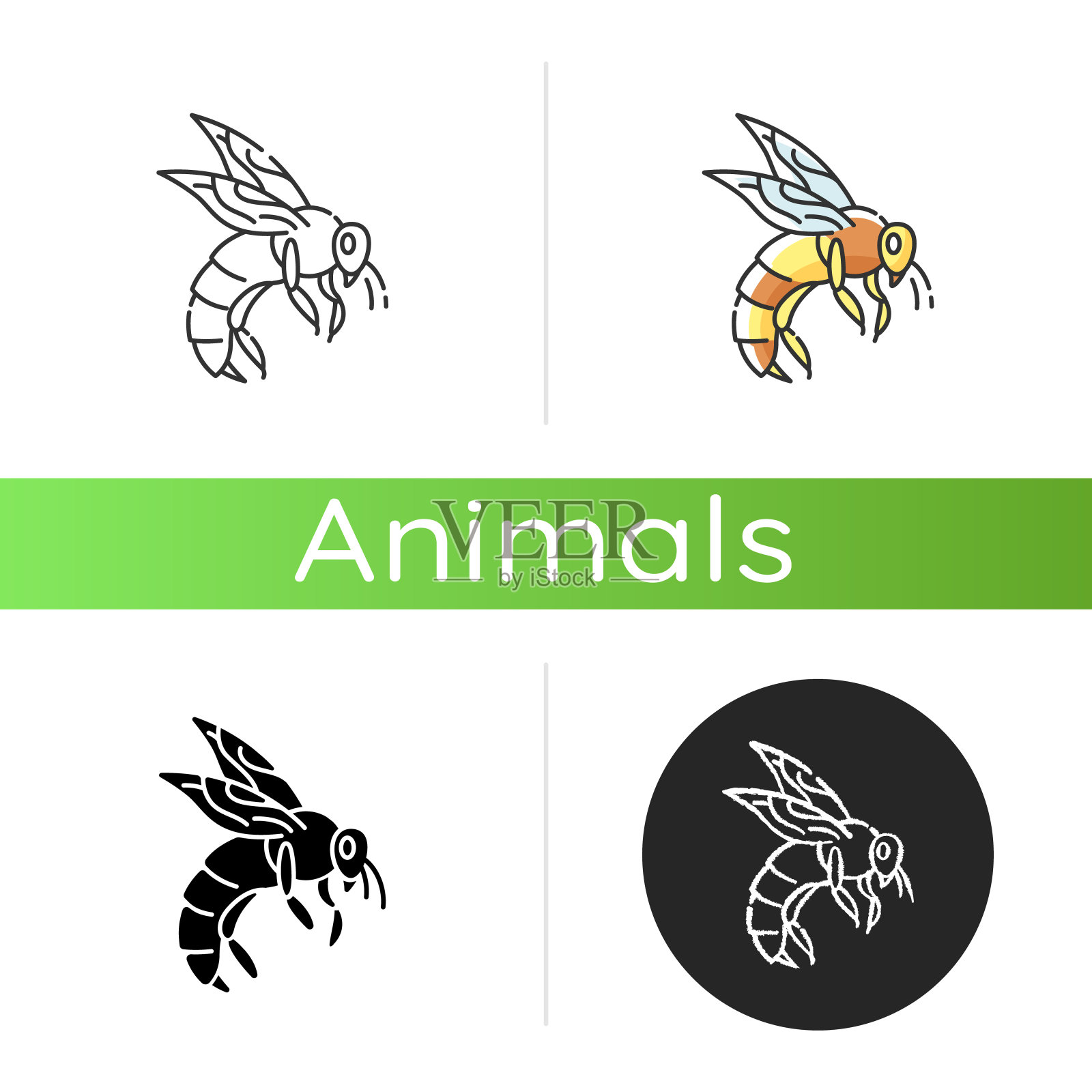 蜜蜂图标设计元素图片