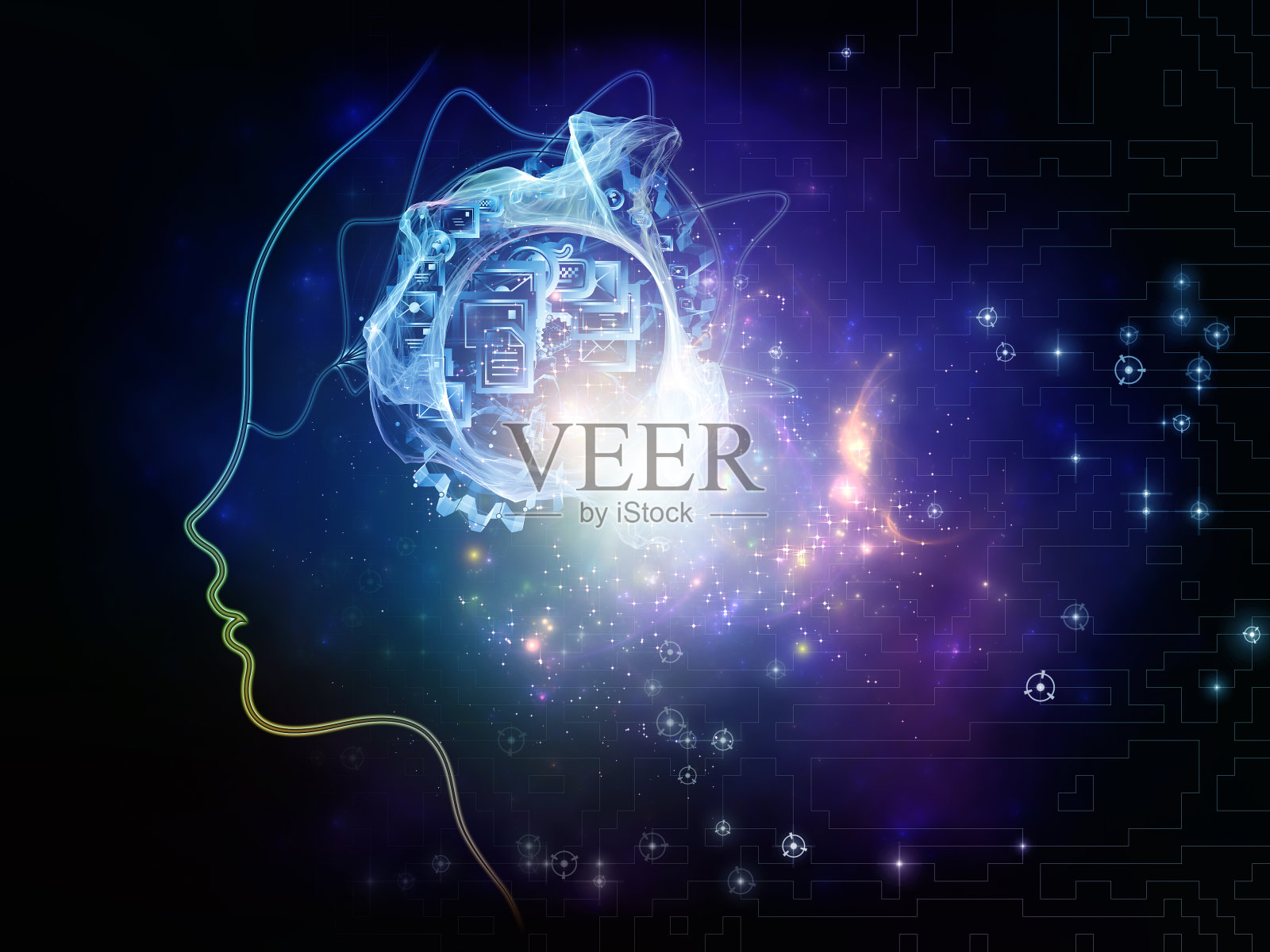 的人工智能插画图片素材