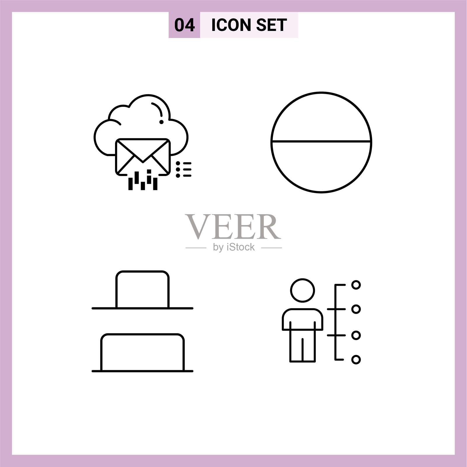 4 .用户界面线装现代标识和插画图片素材