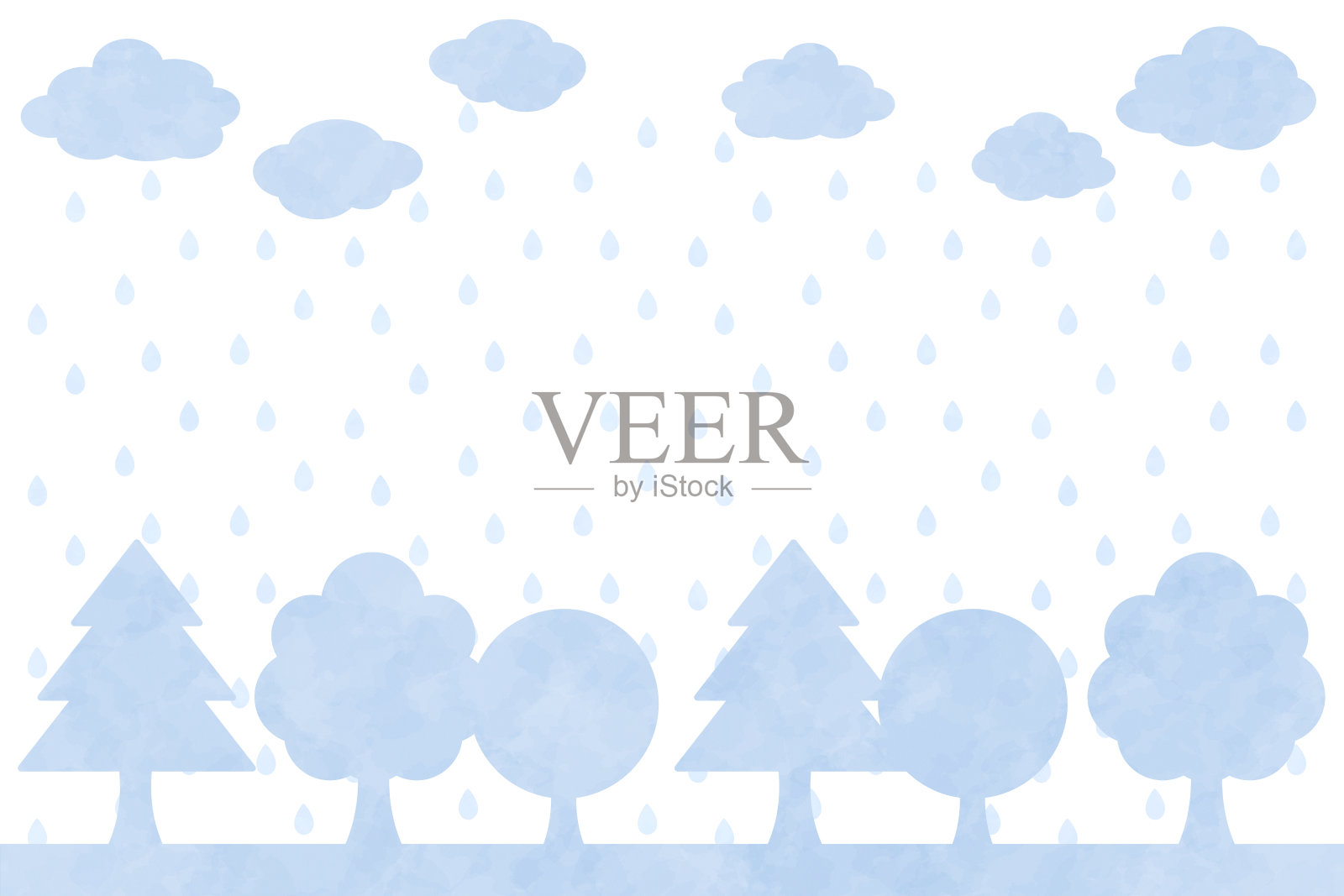 树的背景插画图片素材