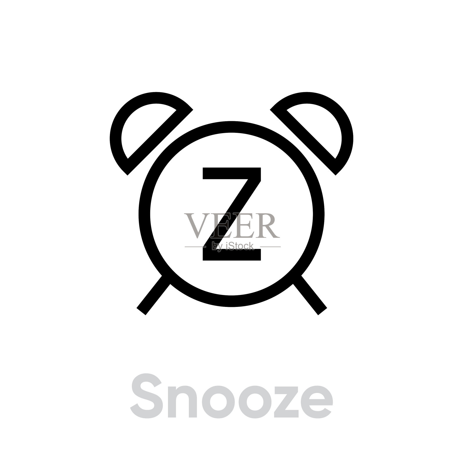 贪睡图标可编辑大纲设计元素图片