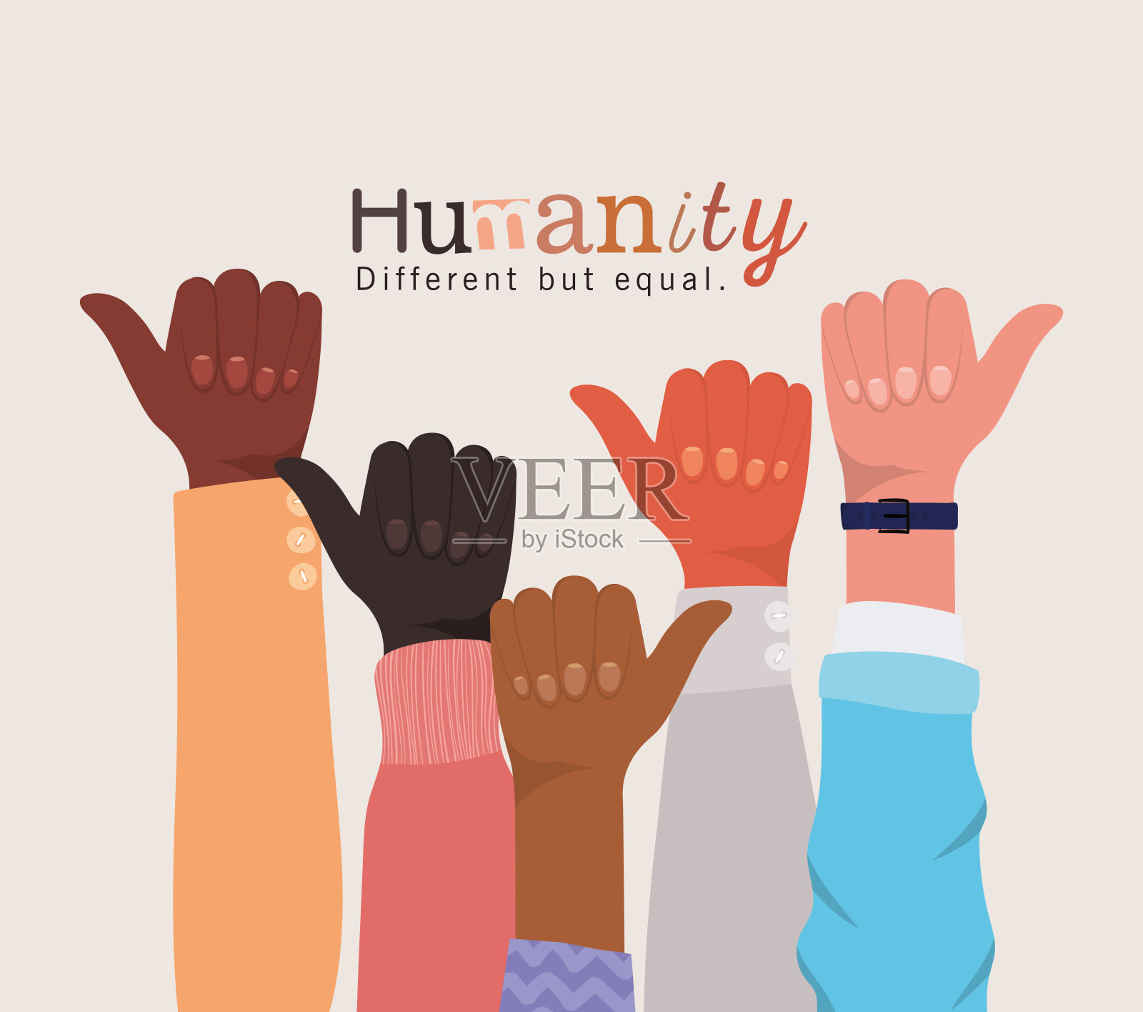 人类不同但平等,多样性就像矢量设计插画图片素材