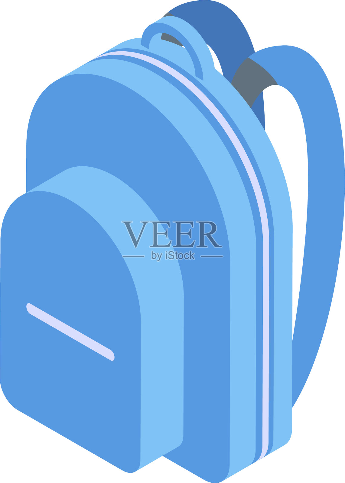 徒步背包图标等距风格插画图片素材