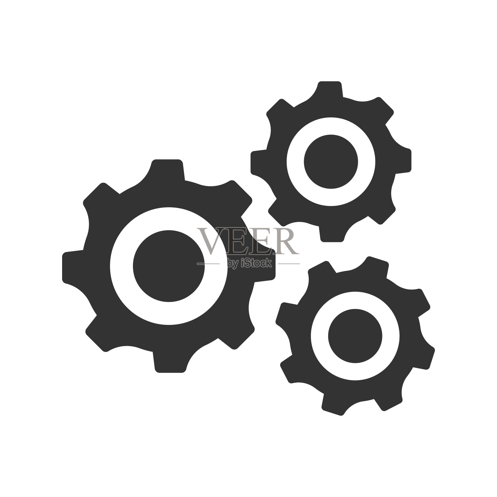 齿轮图标,配置,自定义,矢量插画图片素材