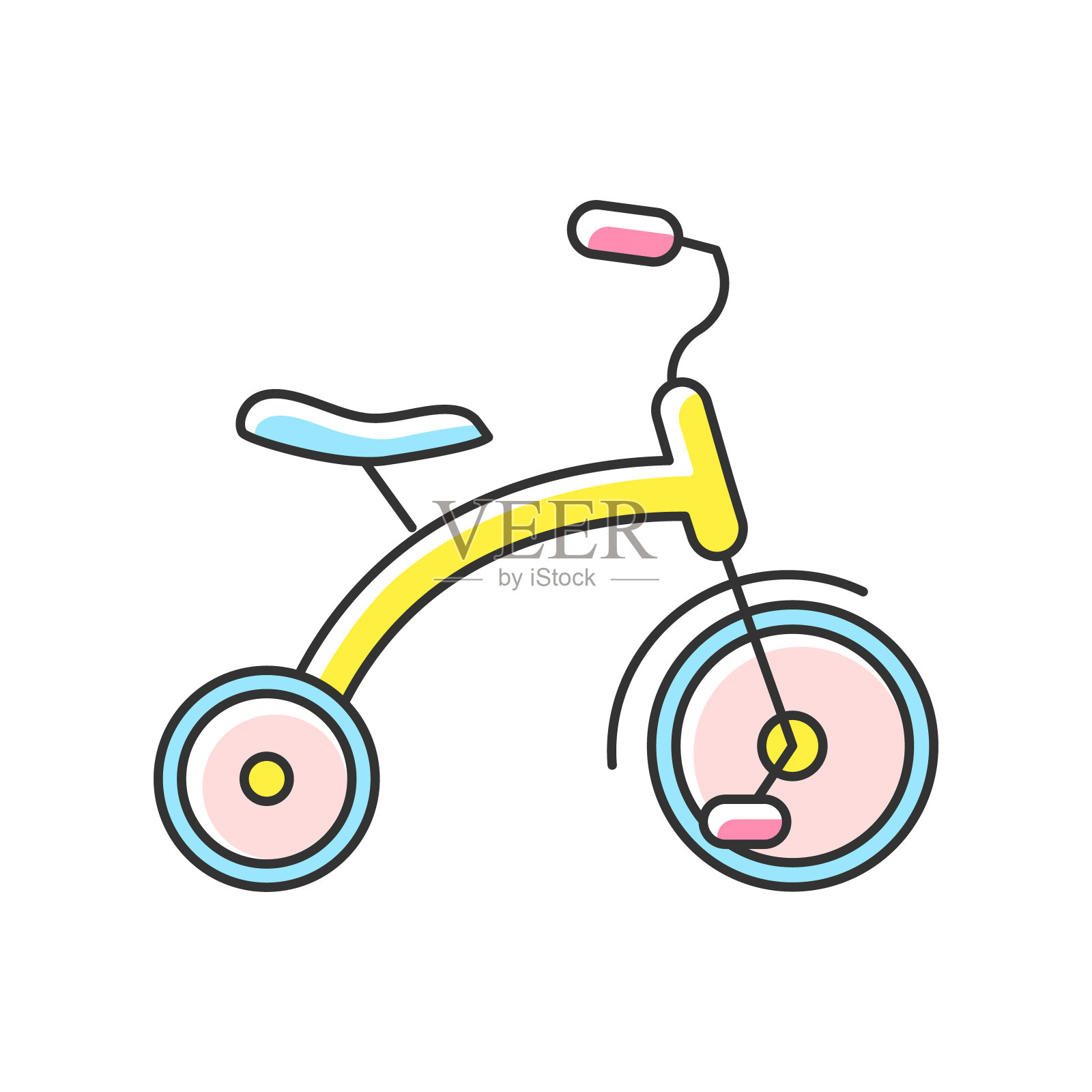 三轮车RGB颜色图标插画图片素材