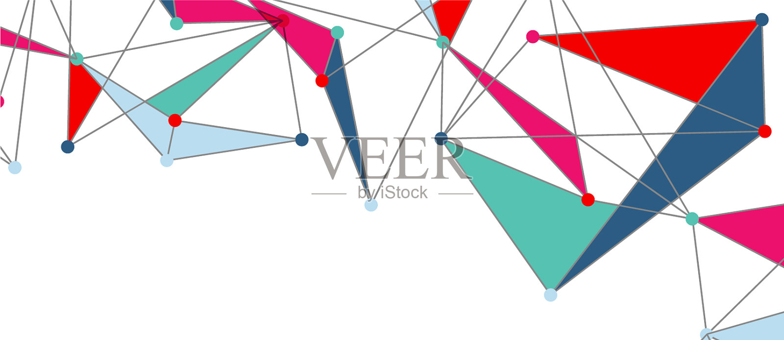 线点连接三角技术设计元素图片