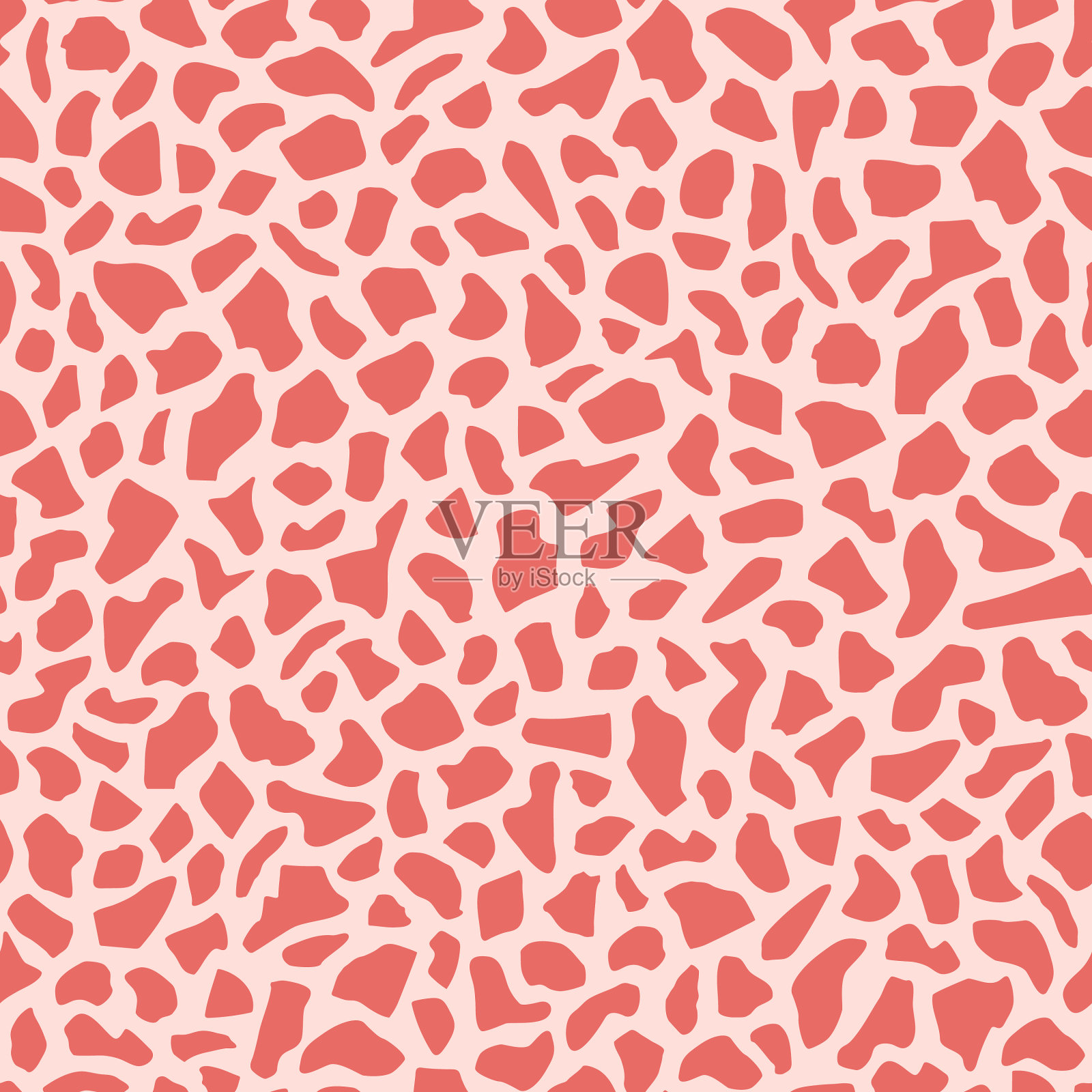 无缝水磨石图案在珊瑚色调插画图片素材