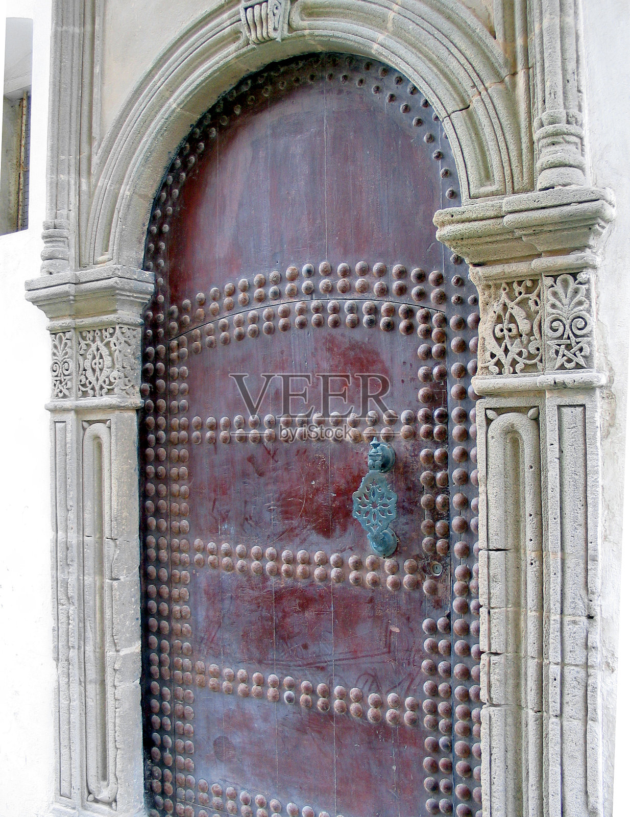 非洲-摩洛哥-丹吉尔-古代门的建筑细节照片摄影图片