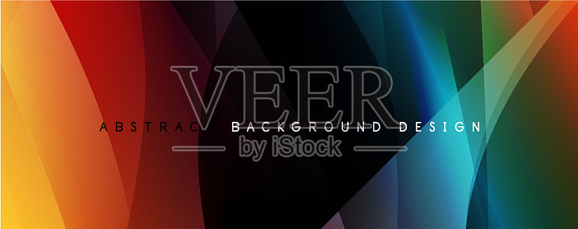 波浪液体风格的线条与阴影和灯光插画图片素材