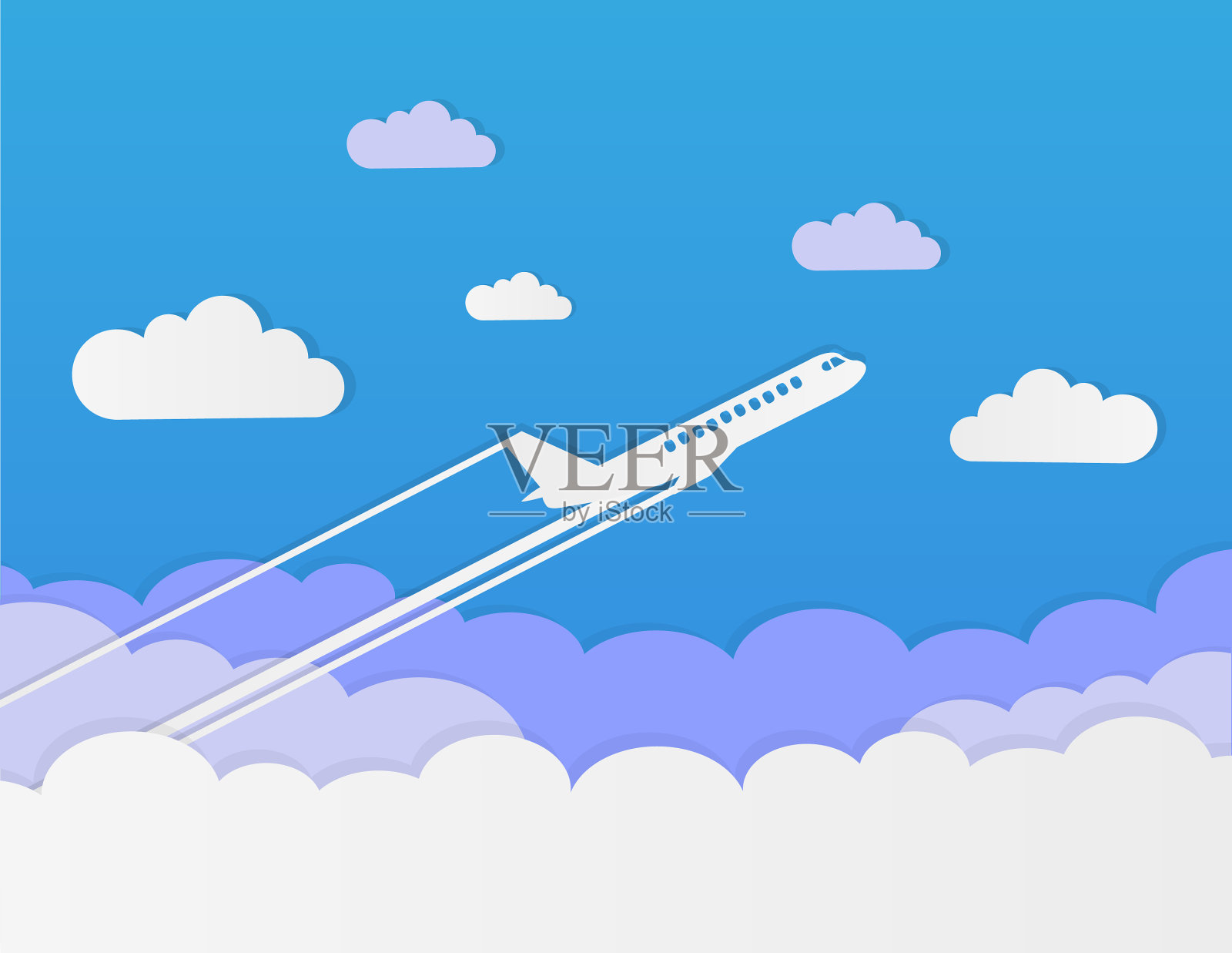 假日旅游天空之旅设计插画图片素材