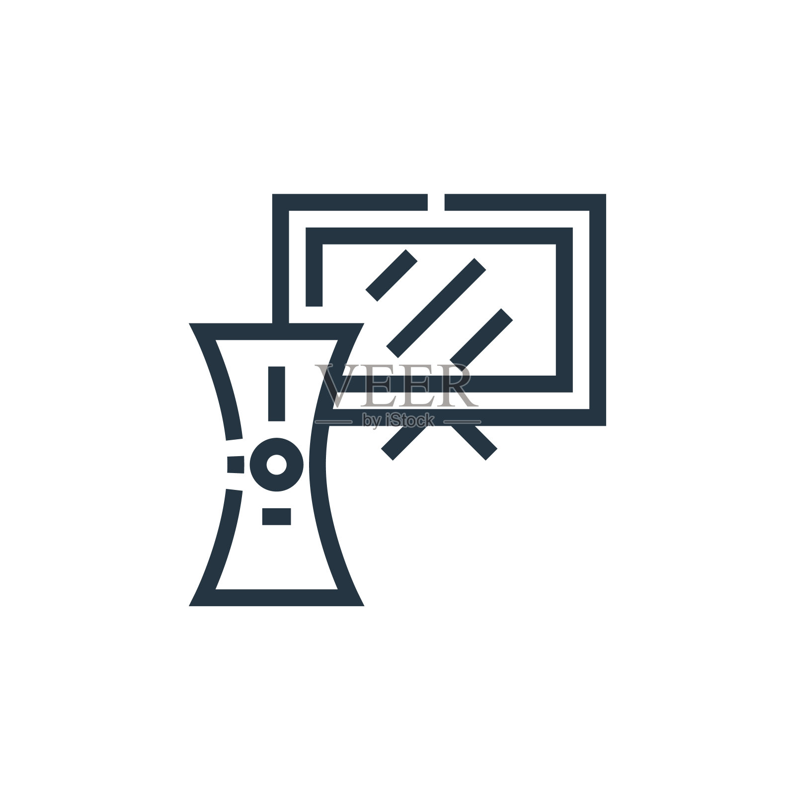 控制台矢量图标隔离在白色背景。轮廓,细线控制台图标,用于网站设计和移动,应用程序开发。细线控制台轮廓图标矢量插图。插画图片素材