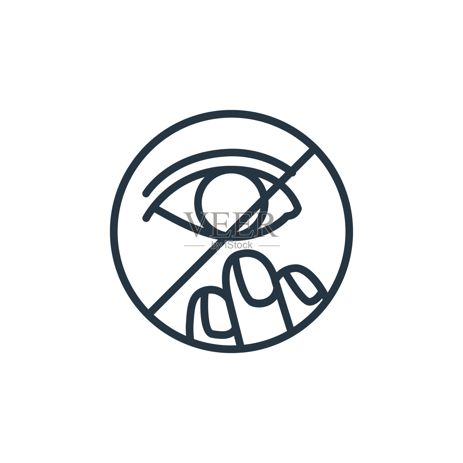 眼睛矢量图标孤立在白色背景。轮廓,细线眼图标,用于网站设计和移动,应用程序开发。细线眼睛轮廓图标矢量插图。图标素材