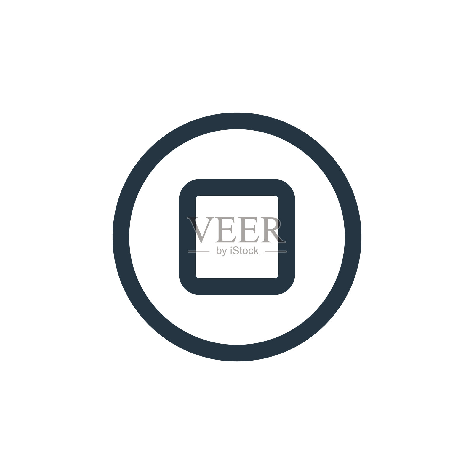 停止矢量图标孤立在白色背景。轮廓,细线停止图标用于网站设计和移动,应用程序开发。细线停止轮廓图标矢量插图。图标素材